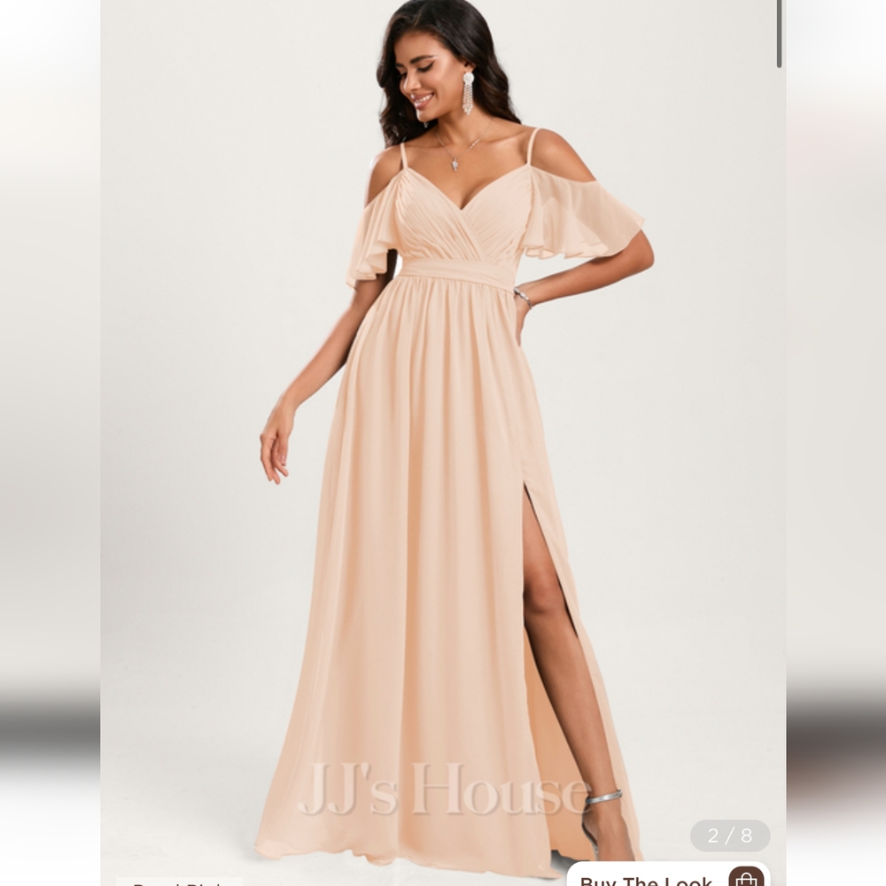 JJs House Peach Chiffon Dress